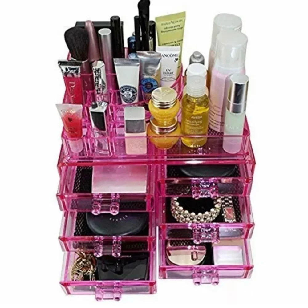 Brand new Pink Acrylic Makeup Organizer